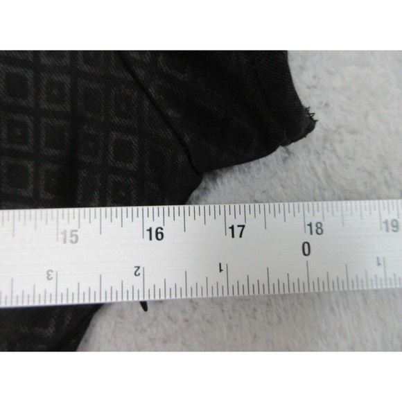 Robbie Bee Dress Womens 10 Black Wrap Belted Collared Short Sleeve Midi A Line - Picture 14 of 16